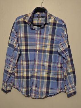 Ralph Lauren Multicolor Blue Plaid Button-Down Shirt